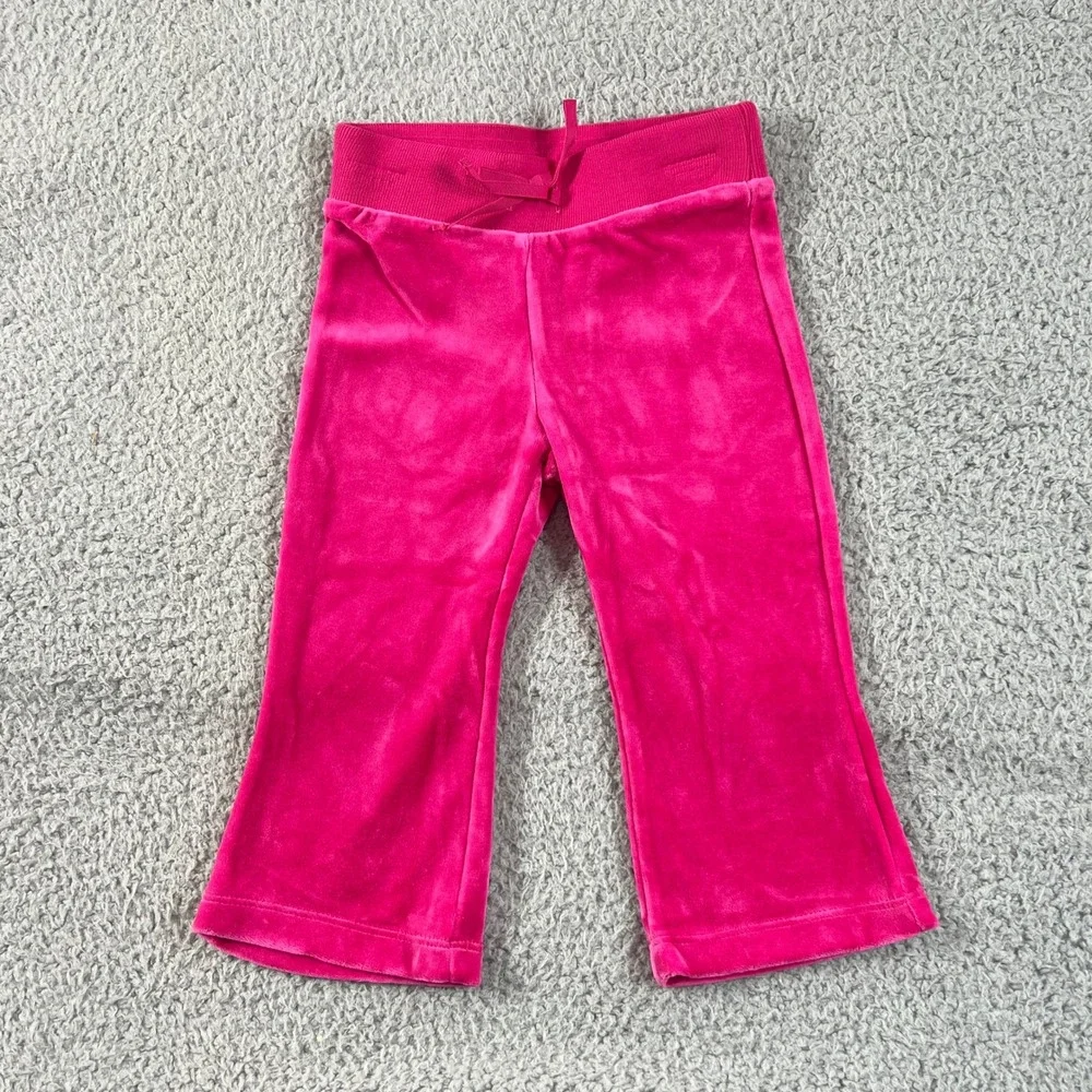 Ralph Lauren‎ Tracksuit Girls 18M Pink Velour Zip Hoodie and Pants Set Vintage
